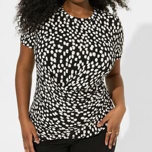 TORRID Women's Super Soft Crew Neck Asymmetrical Wrap Tee - Size 10 NWT